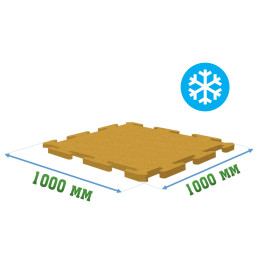 Резиновое покрытие 1000x1000x15мм Puzzle для холодных помещений - Ice