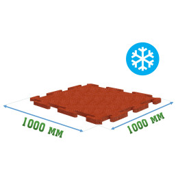 Резиновое покрытие 1000x1000x15мм Puzzle для холодных помещений - Ice