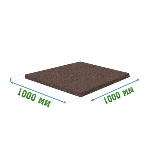 Резиновое покрытие тиров 1000x1000x20мм
