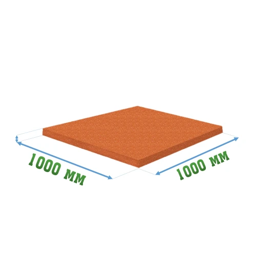 Резиновое покрытие тиров 1000x1000x20мм