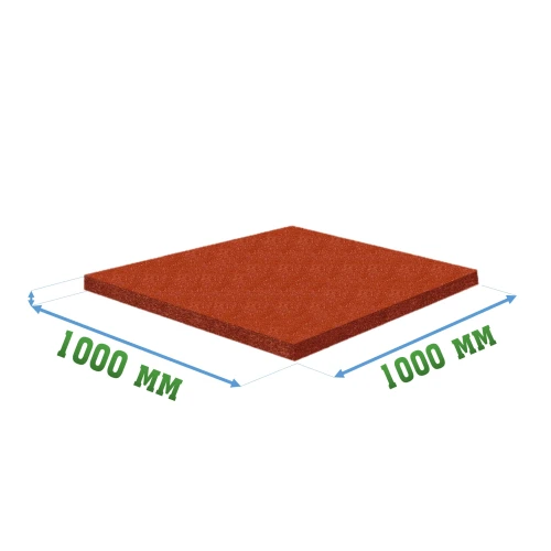 Резиновое покрытие тиров 1000x1000x20мм