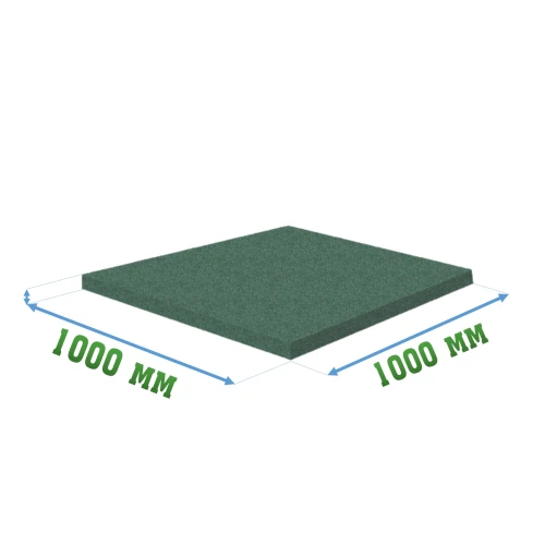 Резиновое покрытие тиров 1000x1000x20мм