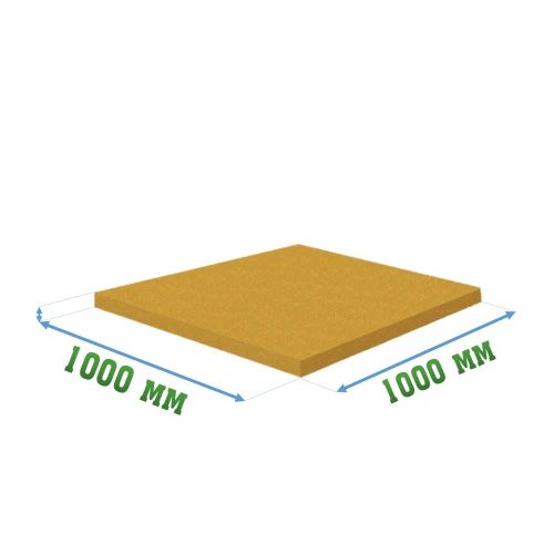 Резиновое покрытие тиров 1000x1000x20мм